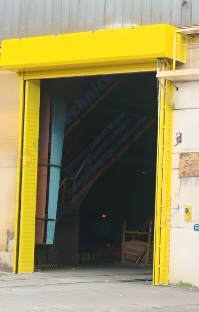 Рулонные ворота AL-120 с коробом (RAL 1023) на объекте Рулонные ворота AL-120 с коробом (RAL 1023) на объекте